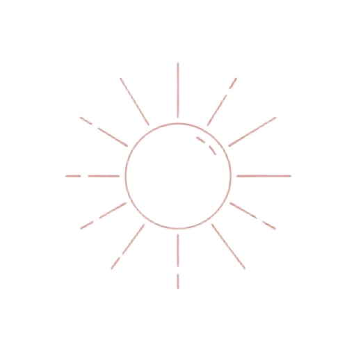 Hand-drawn radiant sun illustration representing Step 3 Reconnect — returning to your feminine essence and intuition