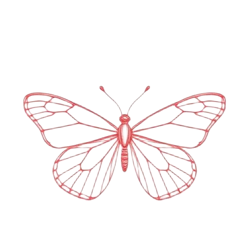Hand-drawn butterfly illustration representing Step 4 Reinvent — transforming into your highest self